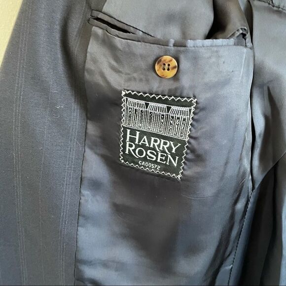 J.P. Tilford Samuelsohn Navy Striped Print Mens Blazer - Picture 8 of 12